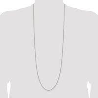 Sterling Silver Rhodium-plated 1.5mm Round Spiga Chain