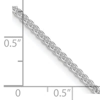 Sterling Silver Rhodium-plated 1.6mm Round Spiga Chain