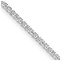 Sterling Silver Rhodium-plated 1.6mm Round Spiga Chain