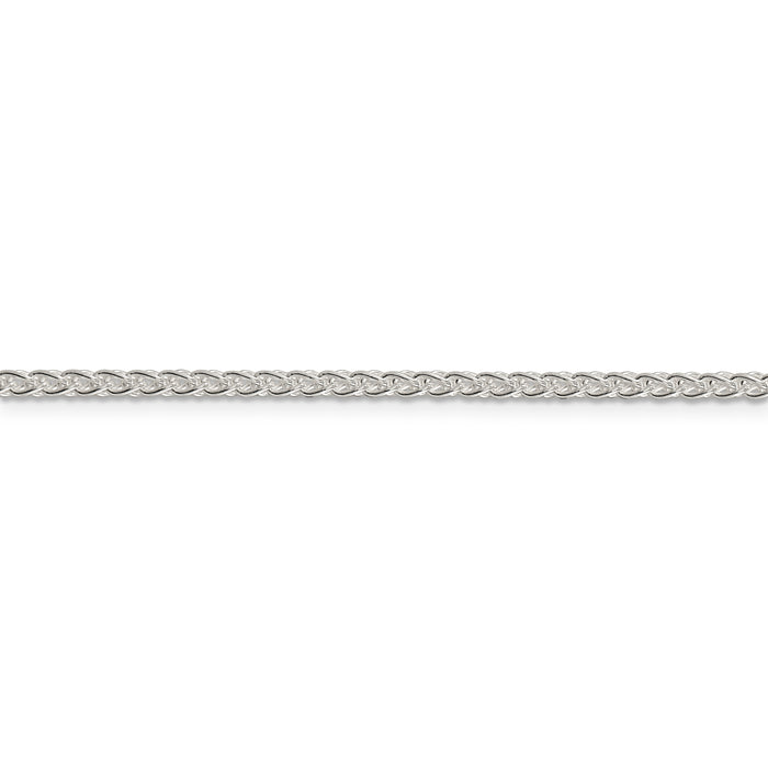 Sterling Silver 2.5mm Round Spiga Chain