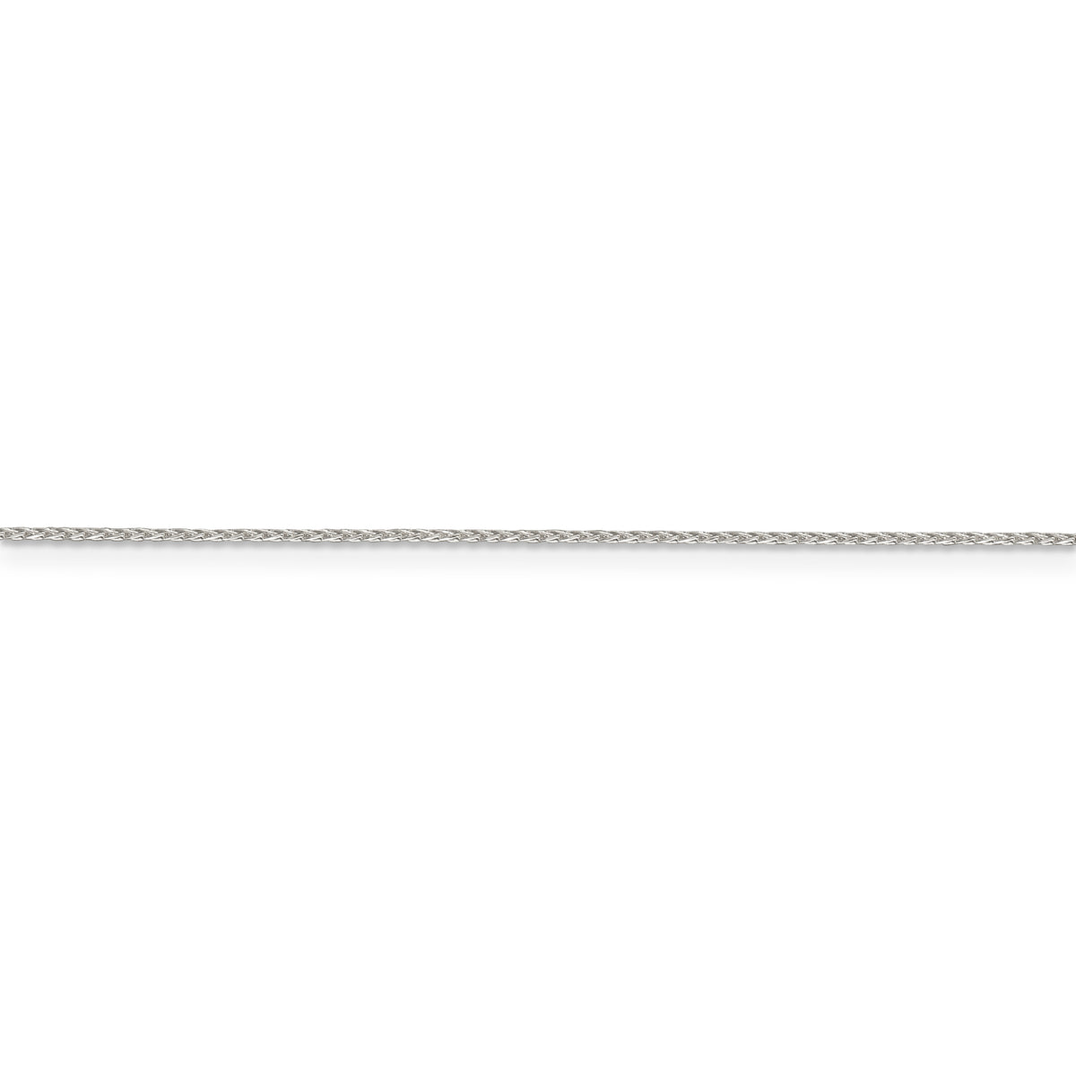 Sterling Silver .85mm Diamond-cut Round Spiga Chain w/4in ext.