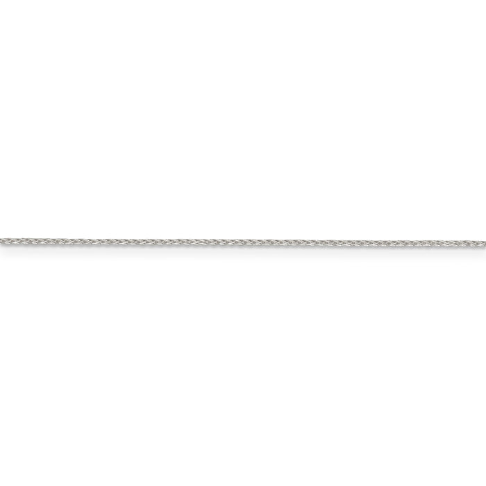 Sterling Silver .85mm Diamond-cut Round Spiga Chain w/4in ext.