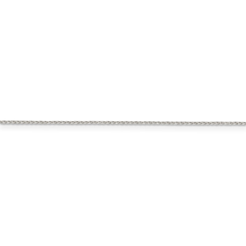 Sterling Silver .85mm Diamond-cut Round Spiga Chain w/4in ext.