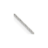 Sterling Silver .85mm Diamond-cut Round Spiga Chain w/4in ext.