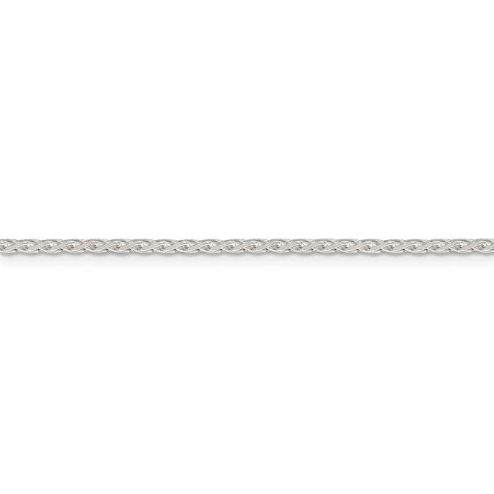 Sterling Silver 2.15mm Diamond-cut Round Spiga Chain