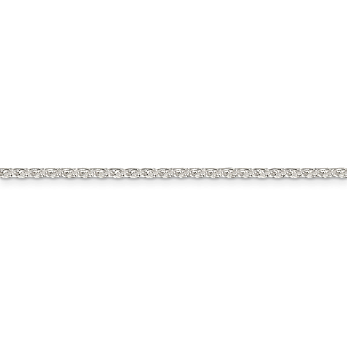 Sterling Silver 2.15mm Diamond-cut Round Spiga Chain