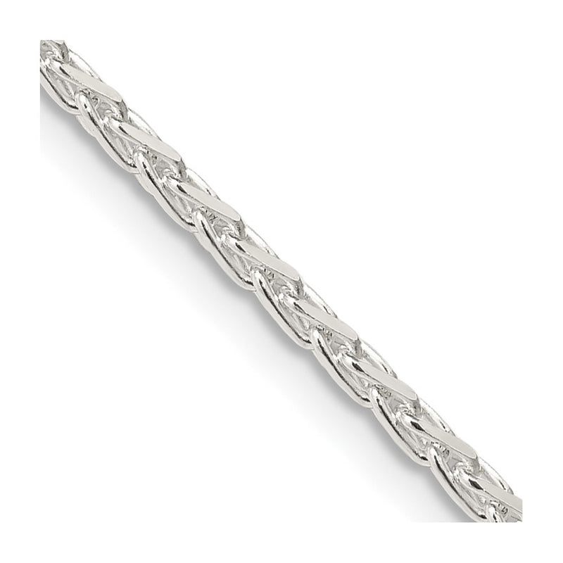 Sterling Silver 2.15mm Diamond-cut Round Spiga Chain