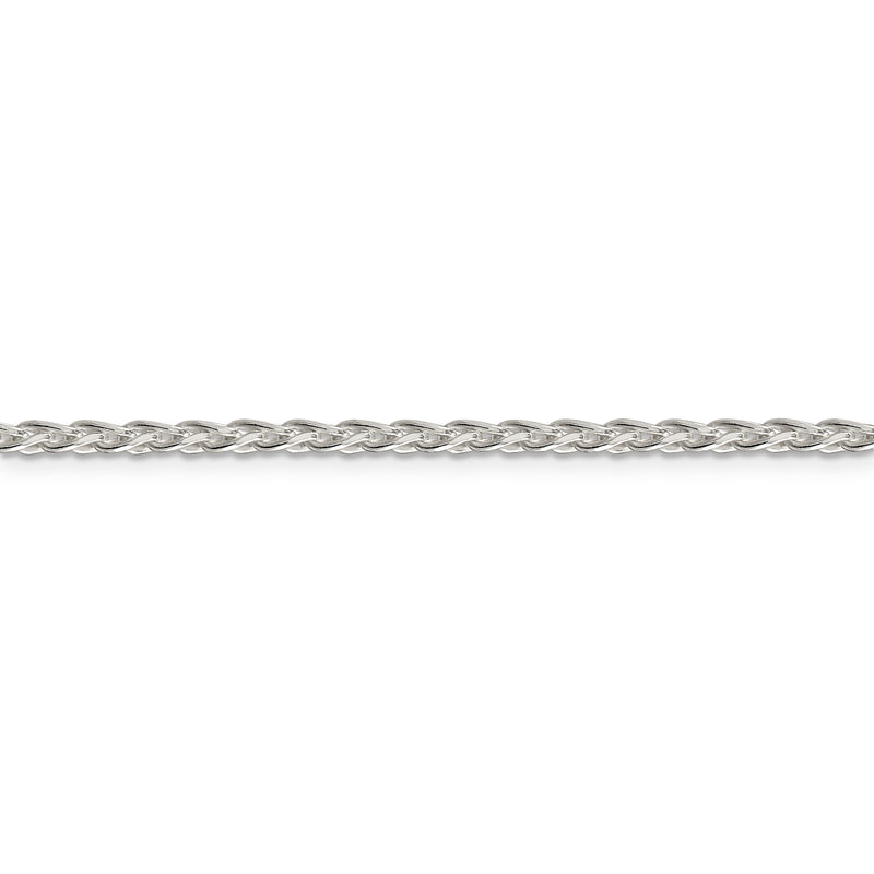 Sterling Silver 2.85mm Diamond-cut Round Spiga Chain