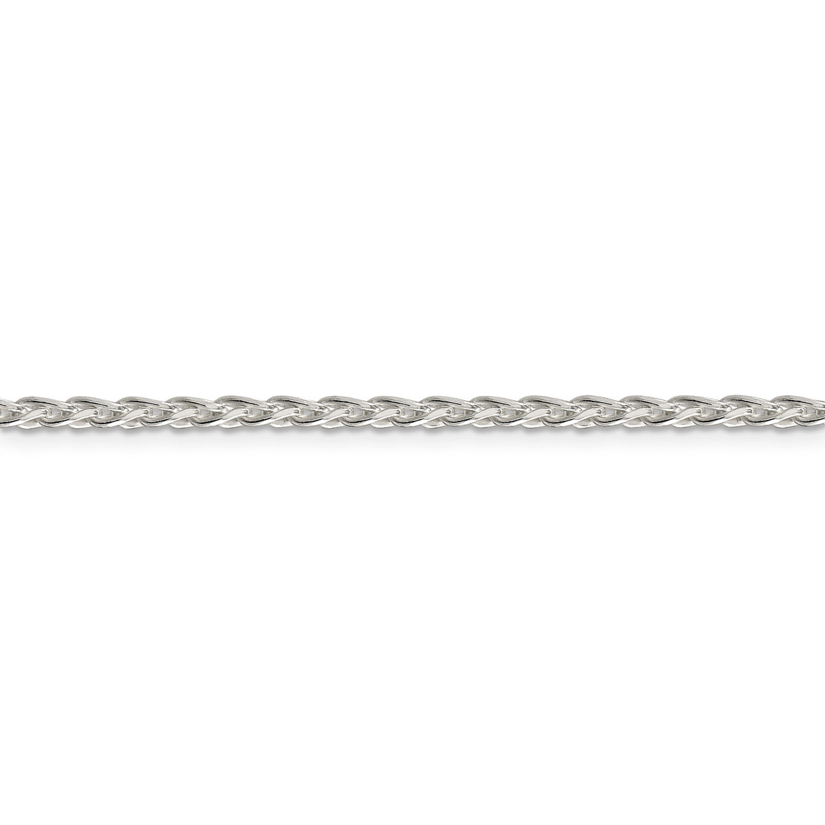 Sterling Silver 2.85mm Diamond-cut Round Spiga Chain