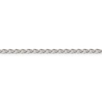 Sterling Silver 2.85mm Diamond-cut Round Spiga Chain