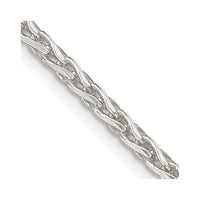 Sterling Silver 2.85mm Diamond-cut Round Spiga Chain