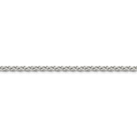 Sterling Silver 3.5mm Diamond-cut Round Spiga Chain