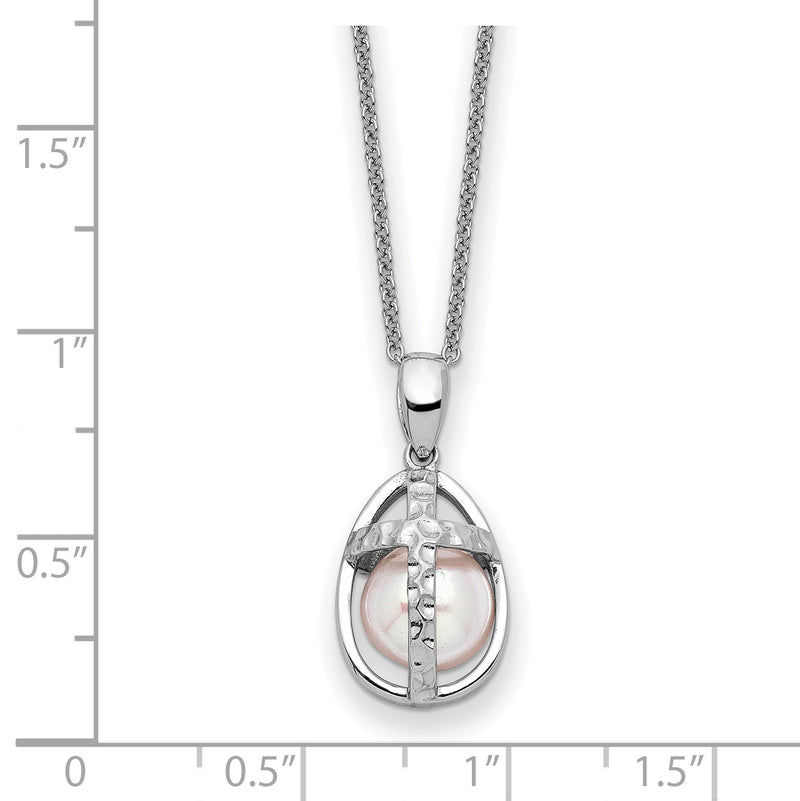 Sterling Silver Rhodium-plated FWC Pearl Commitment 18in Necklace