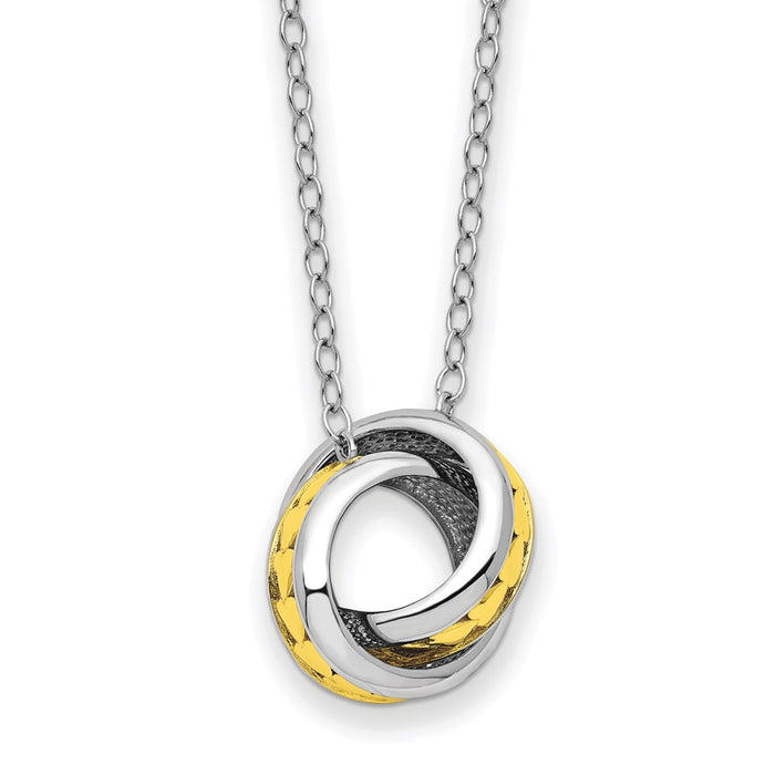 Sterling Silver Gold-Tone Always Together 18in Necklace