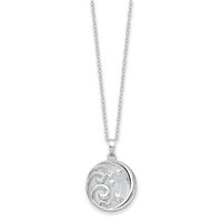 Sterling Silver Rhodium-plated Antiqued Goodnight Ash Holder 18in Necklace