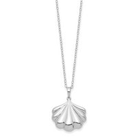 Sterling Silver Rhodium-plated Shell Ash Holder 18in Necklace