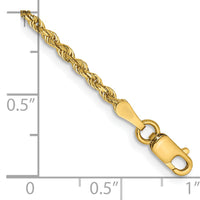 14k 2.00mm Diamond-cut Quadruple Rope Chain Anklet-QTR016-9