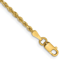 14k 2.00mm Diamond-cut Quadruple Rope Chain Anklet-QTR016-10