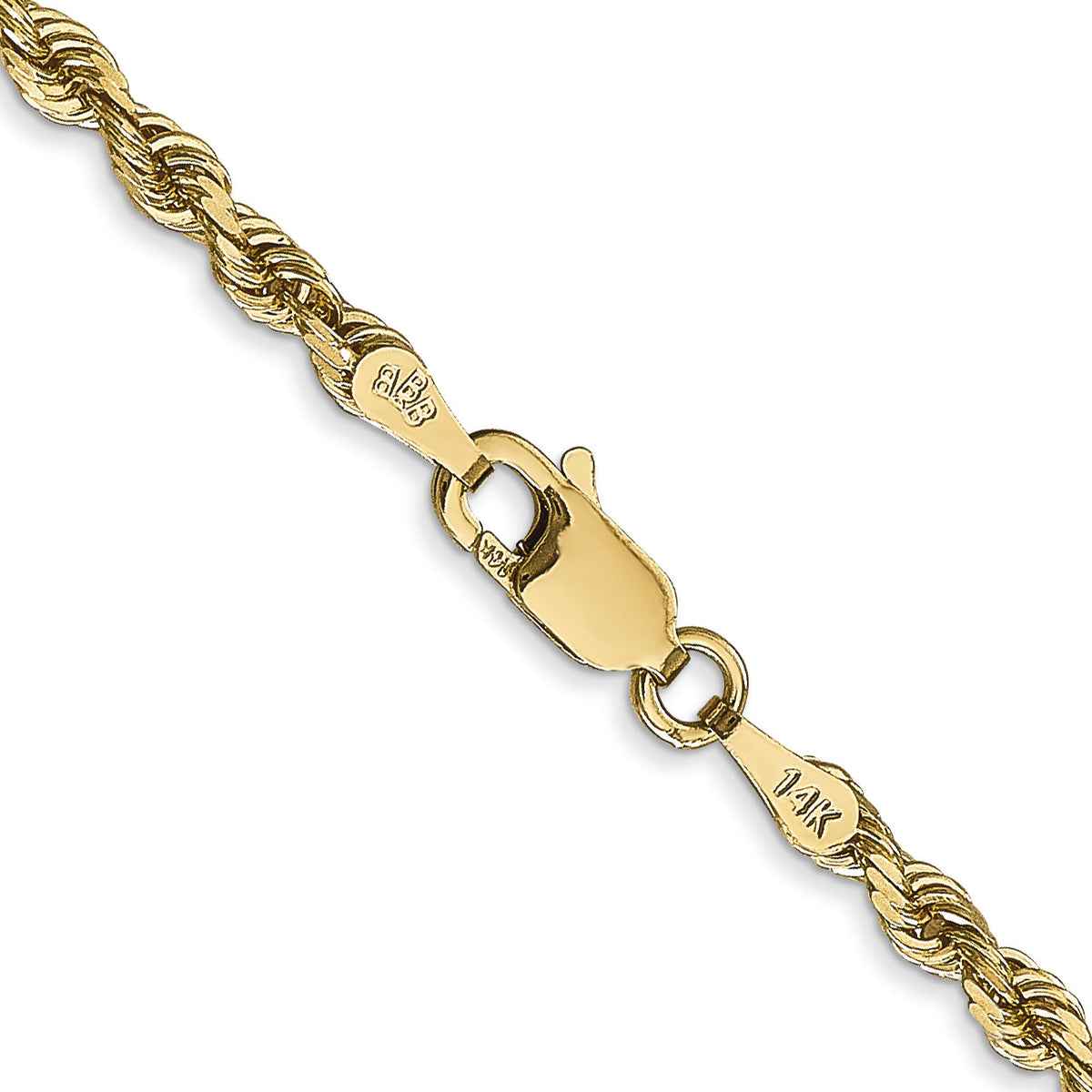 14k 3.0mm D/C Quadruple Rope Chain-QTR023-28
