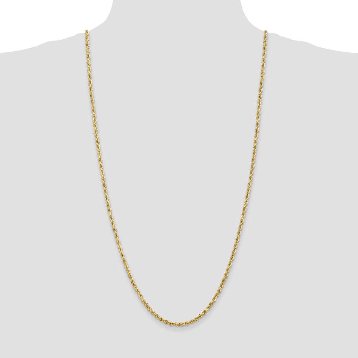 14k 3.35mm D/C Quadruple Rope Chain-QTR025-30