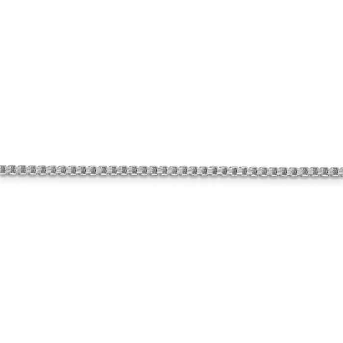 Sterling Silver 2mm Diamond-cut Round Box Chain