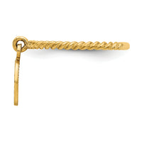 14k Polished Angel Dangle Charm Child's Ring-R121