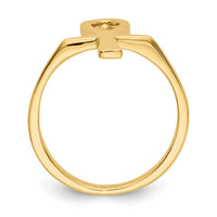 14k Polished Ankh Egyptian Cross Ring-R1322