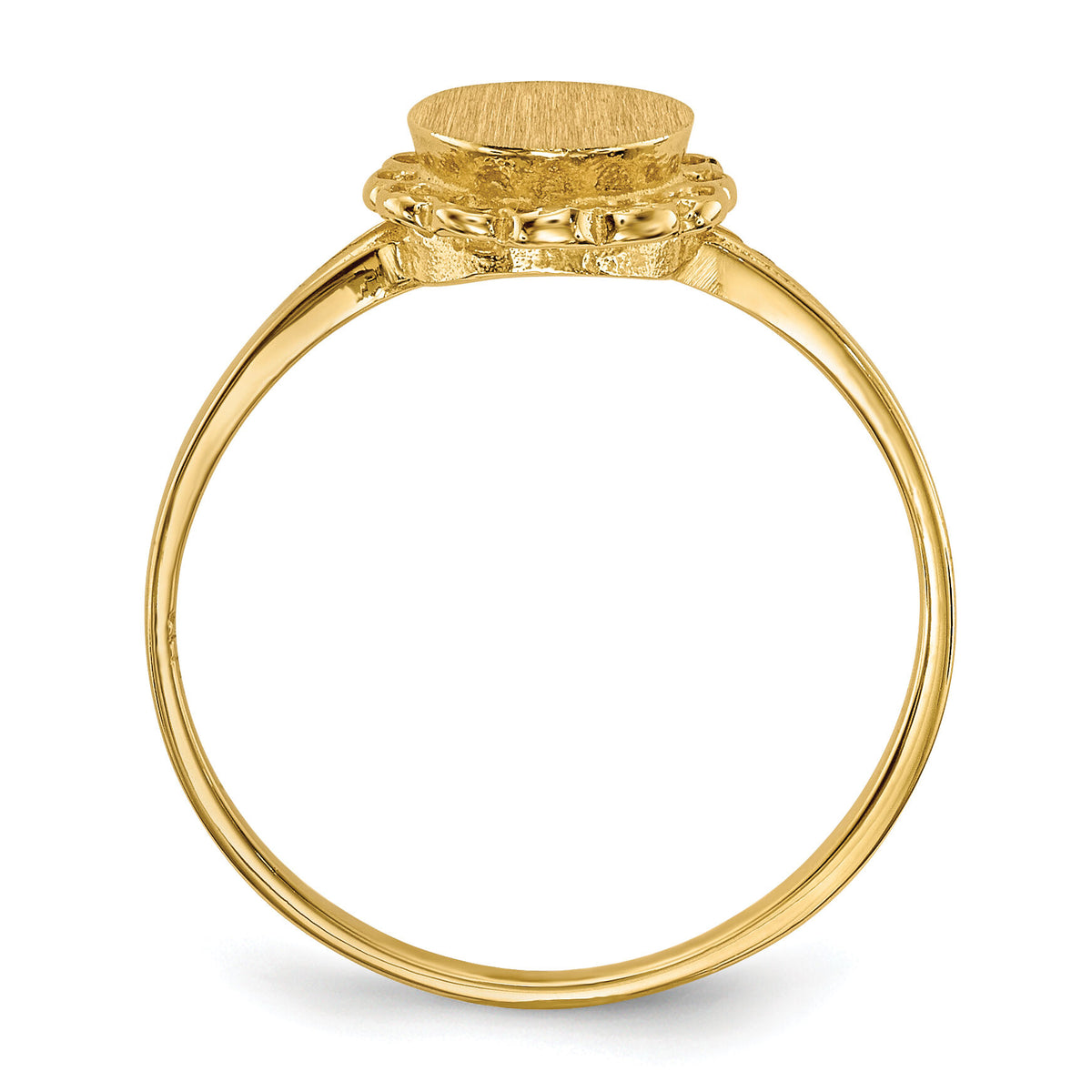 14k 6.5x7.5mm Open Back Signet Ring-R1408