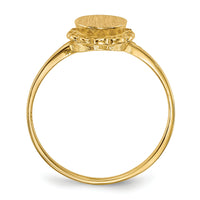14k 6.5x7.5mm Open Back Signet Ring-R1408