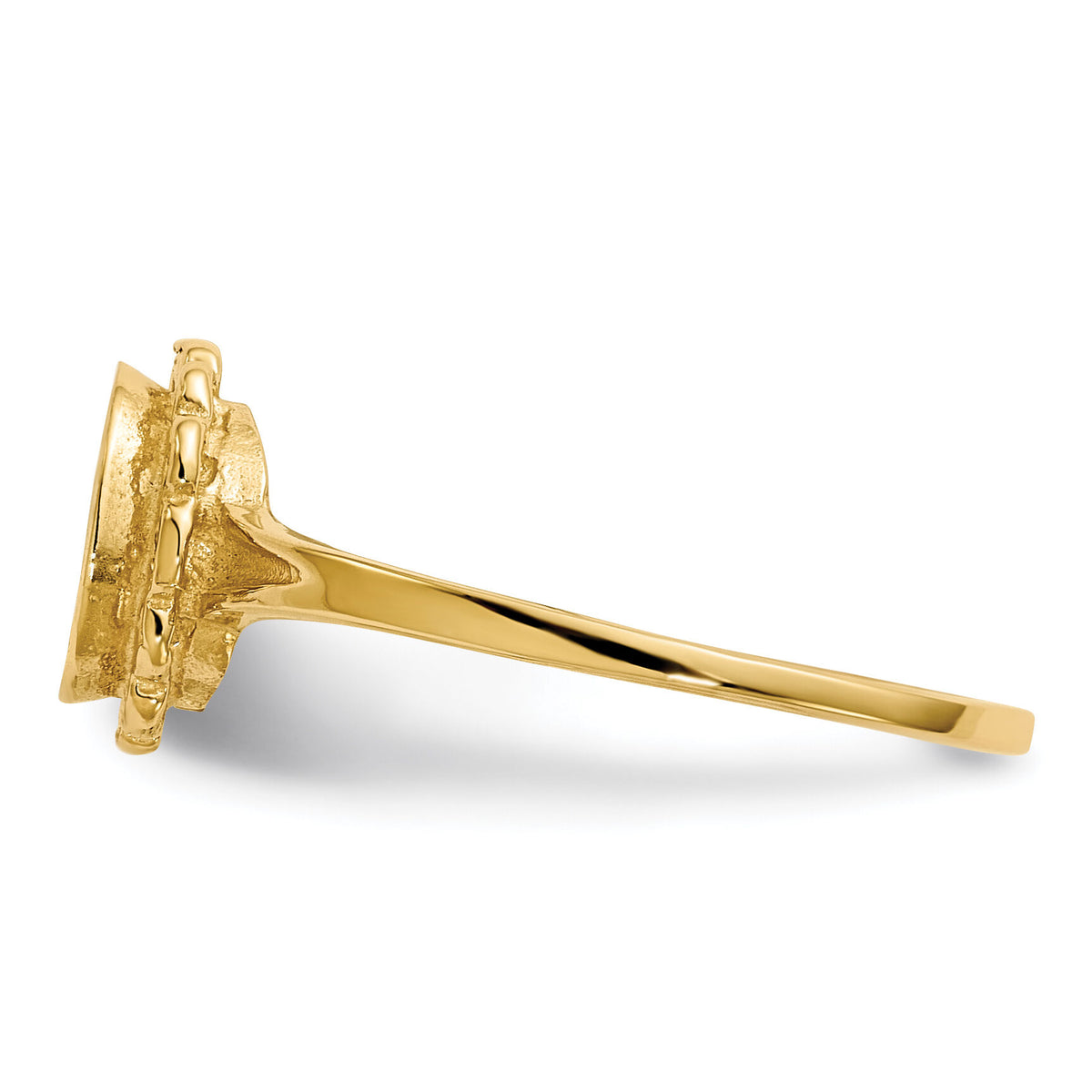 14k 6.5x7.5mm Open Back Signet Ring-R1408