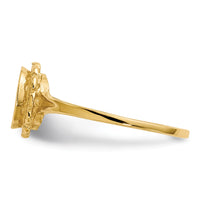 14k 6.5x7.5mm Open Back Signet Ring-R1408