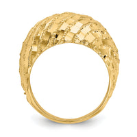 14k Diamond-Cut Dome Ring-R170