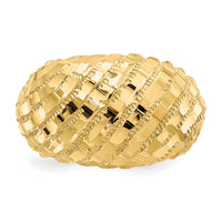 14k Diamond-Cut Dome Ring-R170