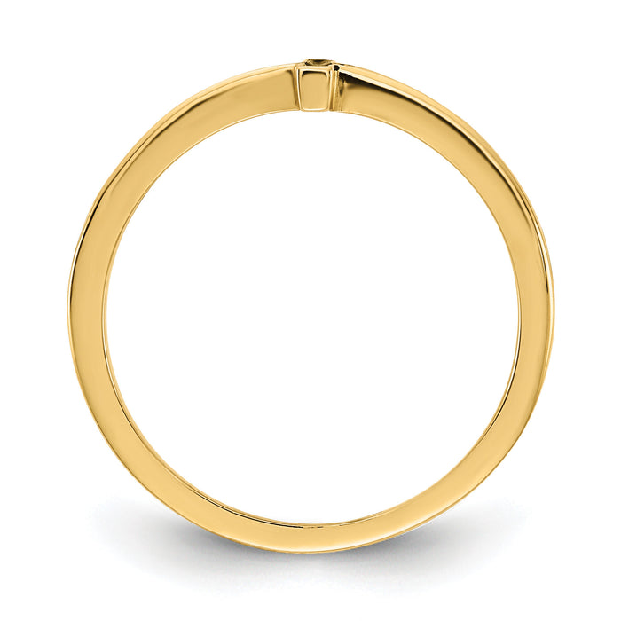 14k Antiqued Sideways Cross Ring-R1784