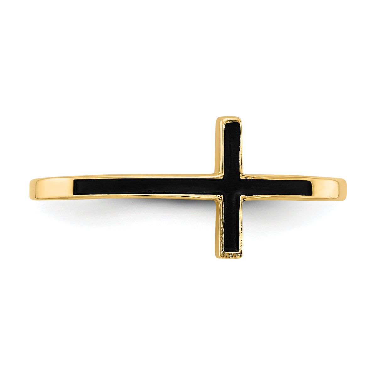 14k Antiqued Sideways Cross Ring-R1784