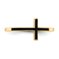 14k Antiqued Sideways Cross Ring-R1784