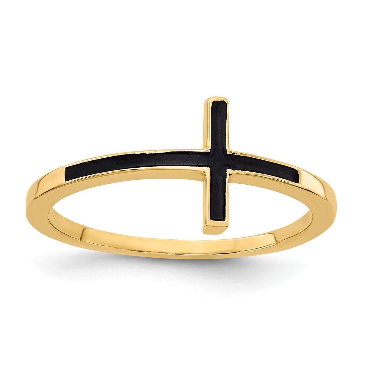 14k Antiqued Sideways Cross Ring-R1784