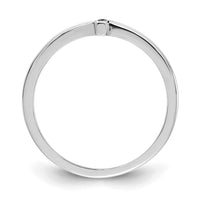 14k White Gold Antiqued Sideways Cross Ring-R1785