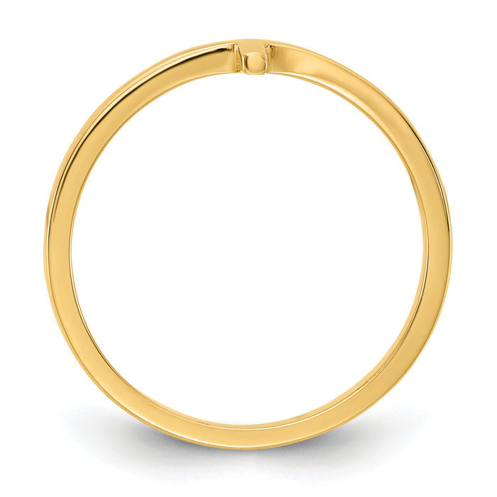 14k Sideways Cross Ring-R1787