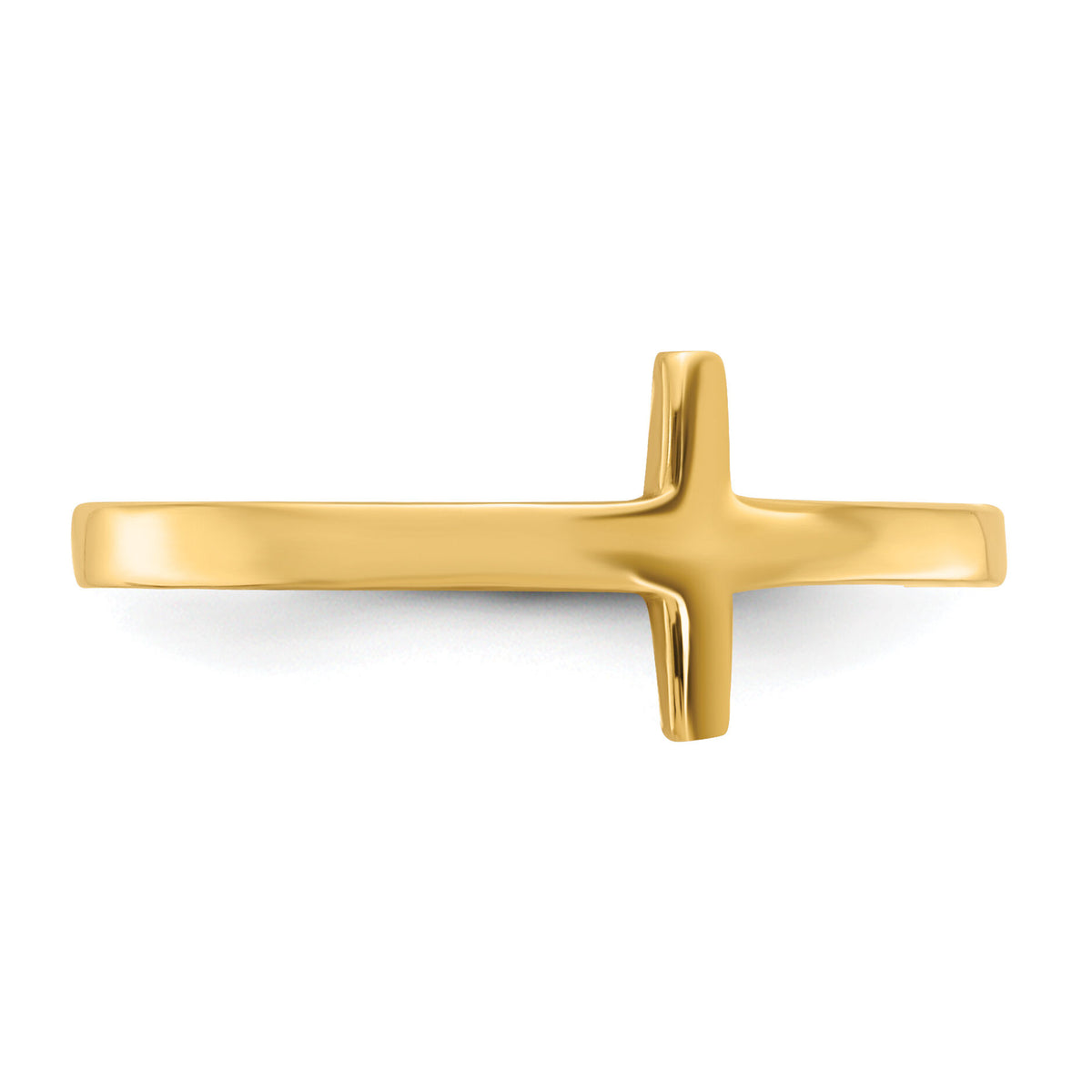 14k Sideways Cross Ring-R1787