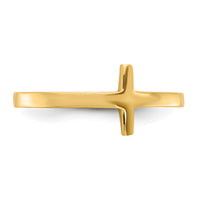 14k Sideways Cross Ring-R1787