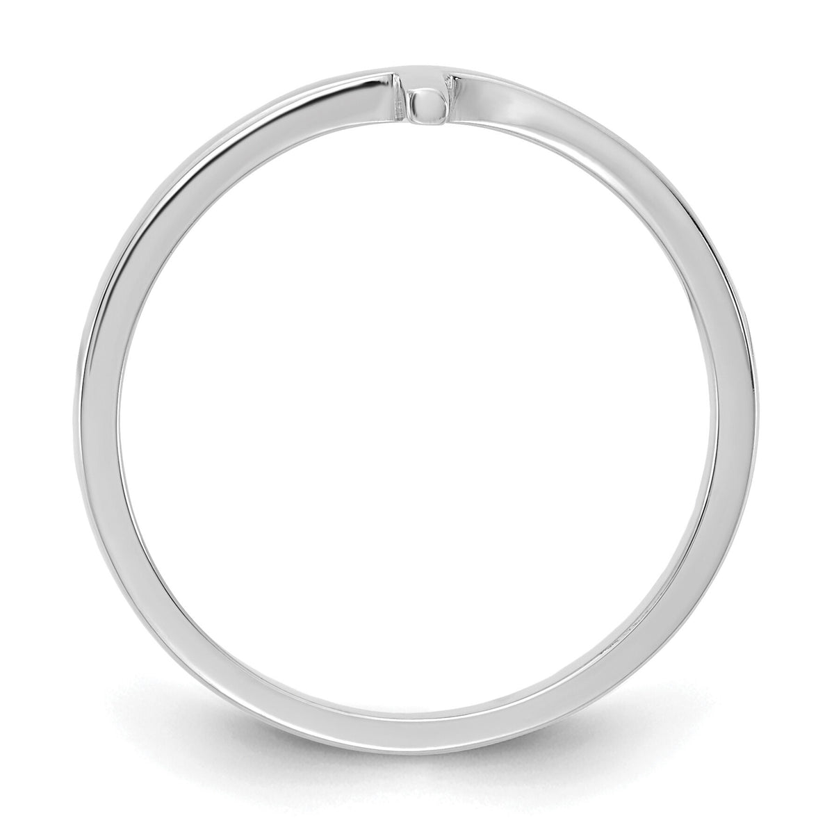 14k White Gold Sideways Cross Ring-R1788