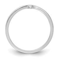 14k White Gold Sideways Cross Ring-R1788