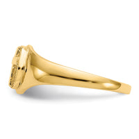 14k Childs Polished Cross Ring-R186