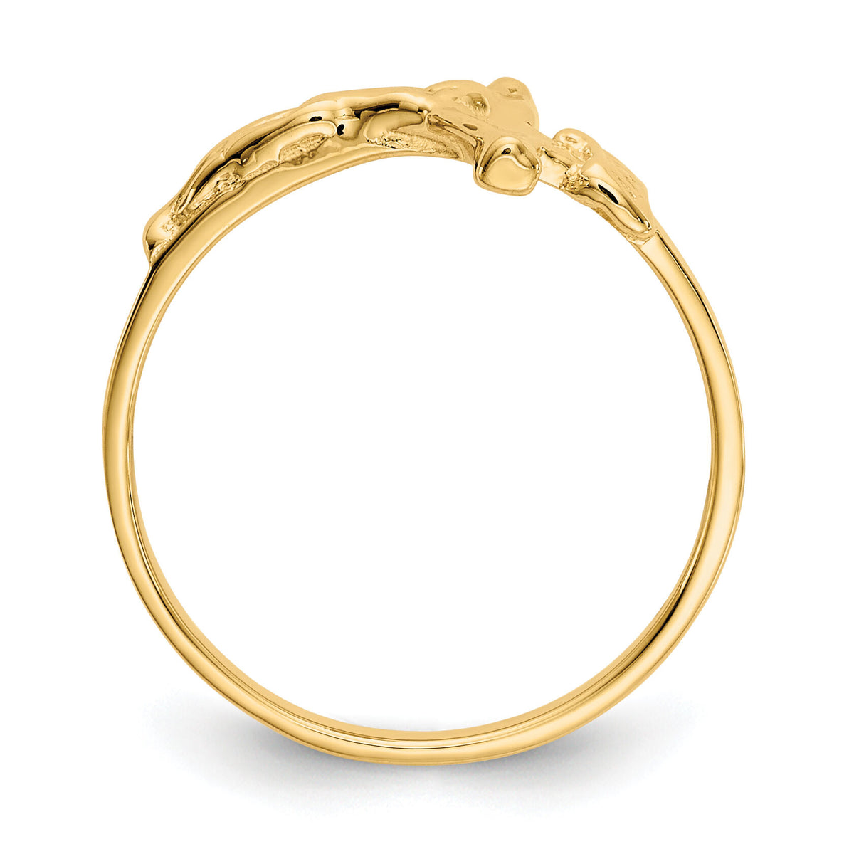 14k Childs Polished Crucifix Ring-R190