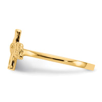 14k Childs Polished Crucifix Ring-R190
