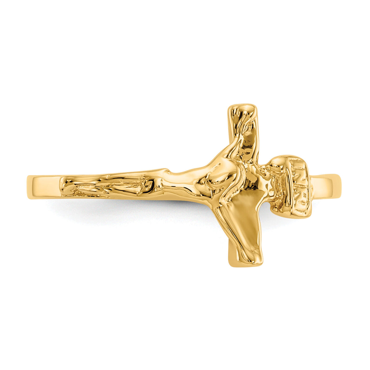 14k Childs Polished Crucifix Ring-R190