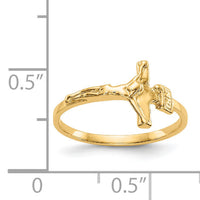 14k Childs Polished Crucifix Ring-R190