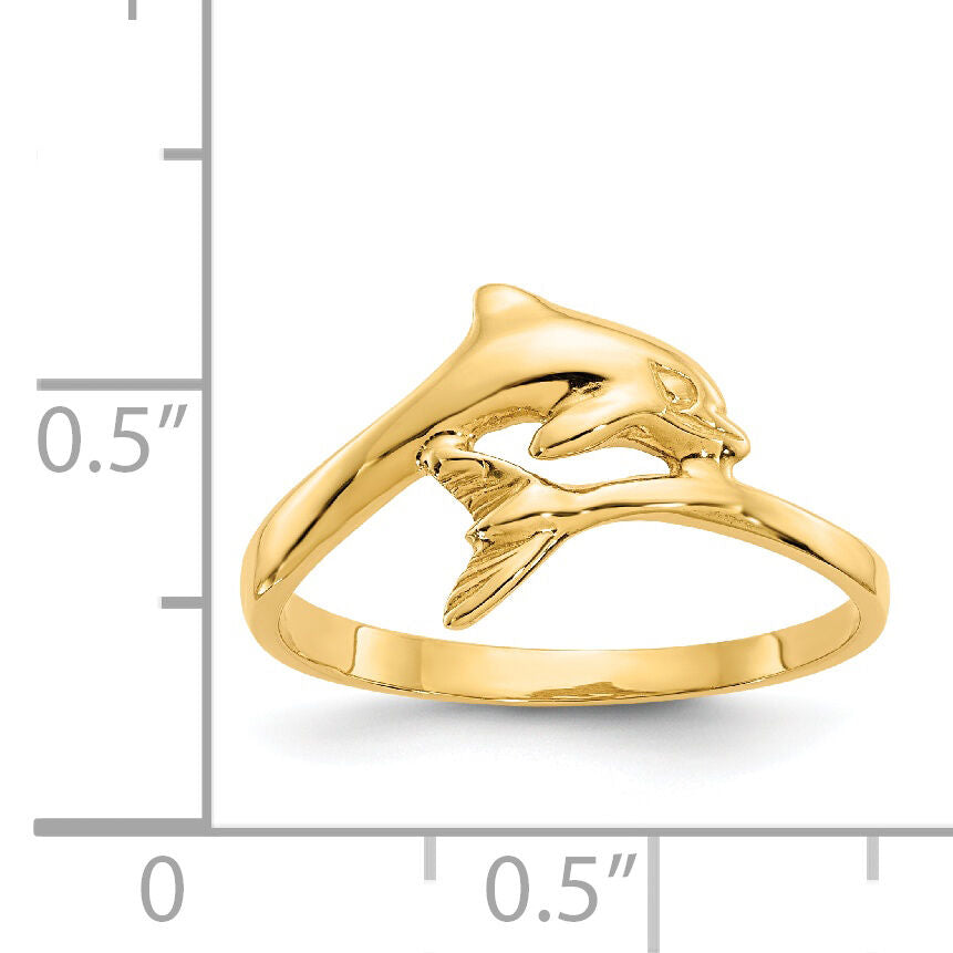 14k Dolphin Ring-R193