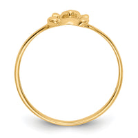 14k Childs Polished Teddy Bear Ring-R194